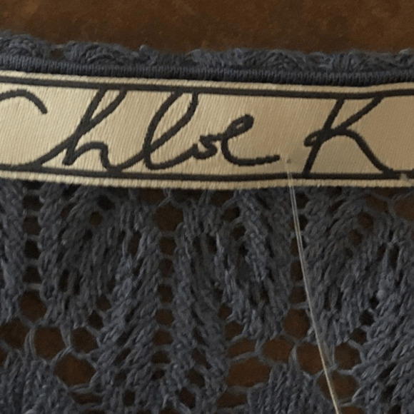 Chloe K Large Knit Lace Sweater Top Long Sleeve Delicate Cottagecore Grandmacore - Picture 7 of 10